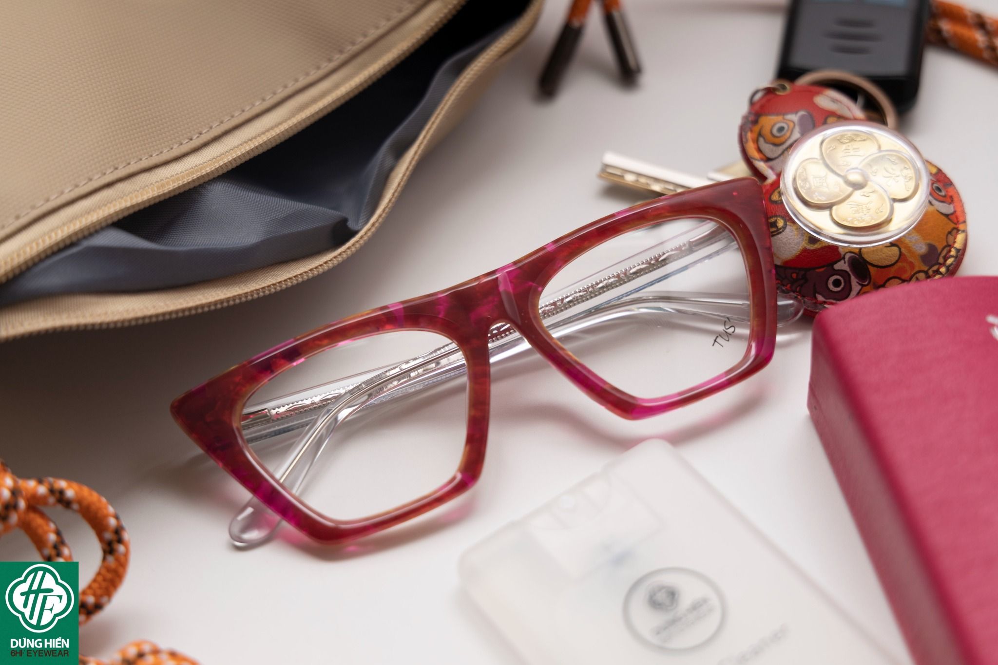  YD 1215 # Kính mắt mèo nhựa Acetate cateye optical frame - TUS' 