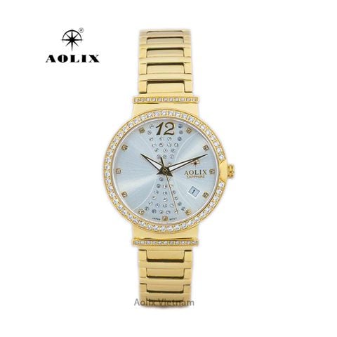 Đồng Hồ Nữ Đẹp Aolix AL-1057L Dây Thép Sapphire