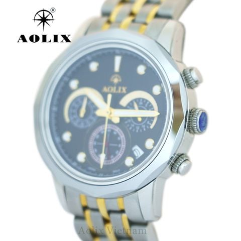  Đồng Hồ Chronograph Aolix AL-7045G Sapphire Bảo Hành Chính Hãng 