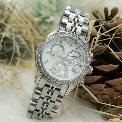 đồng hồ chronograph aolix al-7066l nữ dây thép bảo hành chính hãng 5 năm