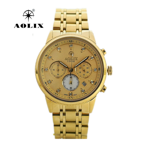 đồng hồ nam chronograph aolix al-7069g sapphire chính hãng