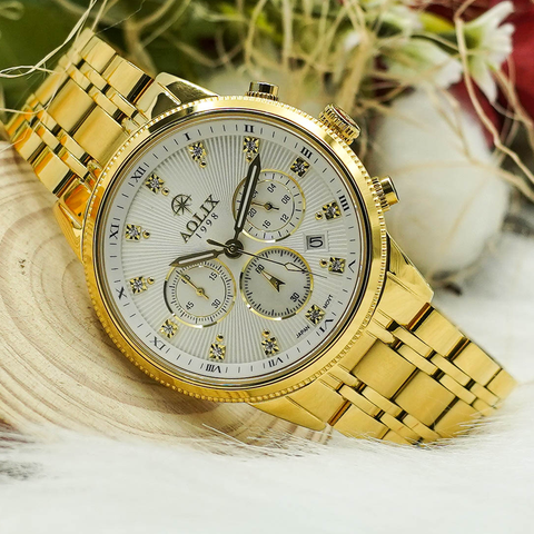 đồng hồ nam chronograph aolix al-7069g sapphire chính hãng