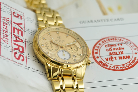 đồng hồ nam chronograph aolix al-7069g sapphire chính hãng