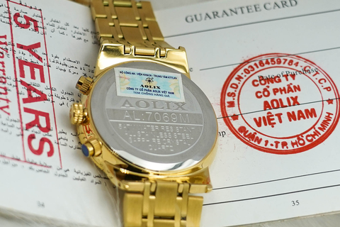 đồng hồ nam chronograph aolix al-7069g sapphire chính hãng