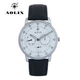  Đồng Hồ Nam Dây Da Aolix AL-7081M Sapphire Chính Hãng 