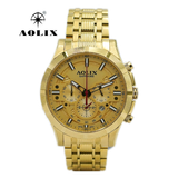 Đồng Hồ Nam Chronograph Aolix AL-7089G Sapphire Bảo Hành 5 Năm 