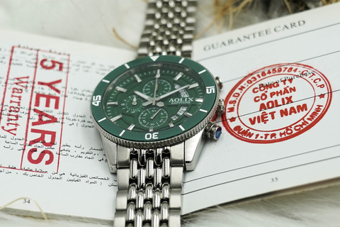đồng hồ nam chronograph 6 kim aolix al-7090g sapphire bảo hành chính hãng 5 năm-5