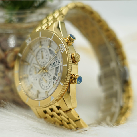 đồng hồ nam chronograph 6 kim aolix al-7090g sapphire bảo hành chính hãng 5 năm-5
