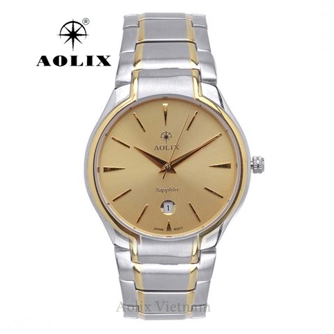 Đồng Hồ Nam Giá Rẻ Aolix AL-9065G Dây Thép Bảo Hành Chính Hãng 5 Năm