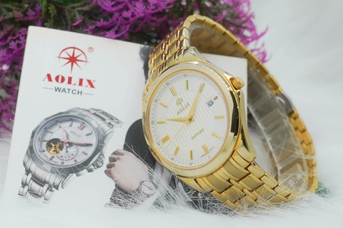 đồng hồ nam dây thép aolix al-9111g