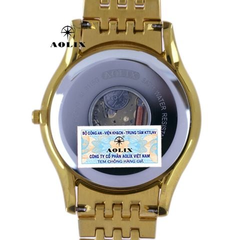  Đồng Hồ Đeo Tay Nam Aolix AL-9115G Sapphire Dây Thép 