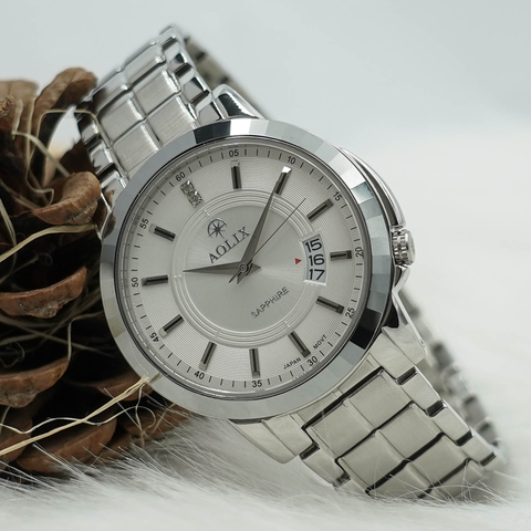 đồng hồ nam dây thép aolix al-9122g sapphire chính hãng