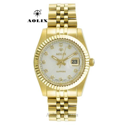 Đồng Hồ Nam Dây Thép Aolix AL-9147G Sapphire Chính Hãng 