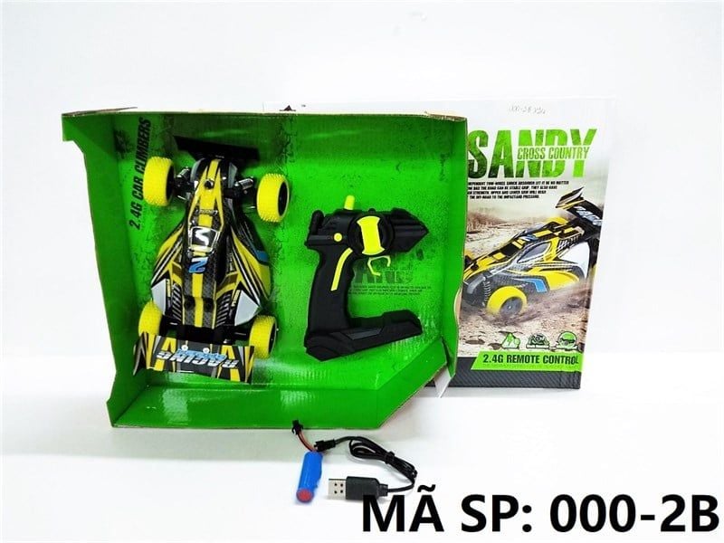  000-2B HỘP XE ĐUA ĐỊA HÌNH ĐK CẦN GẠT XOAY CÓ SẠC TL 1:18 