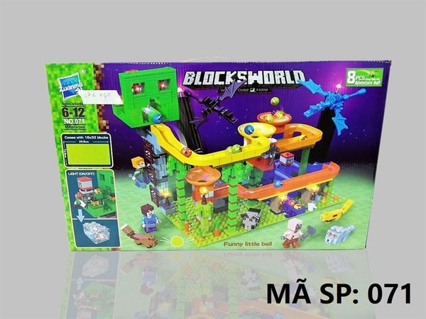  071 HỘP LOGO RÁP CẦU TRƯỢT BANH MẶT CƯỜI 658 MIẾNG Blocksworld (Zuanma) 6-12 