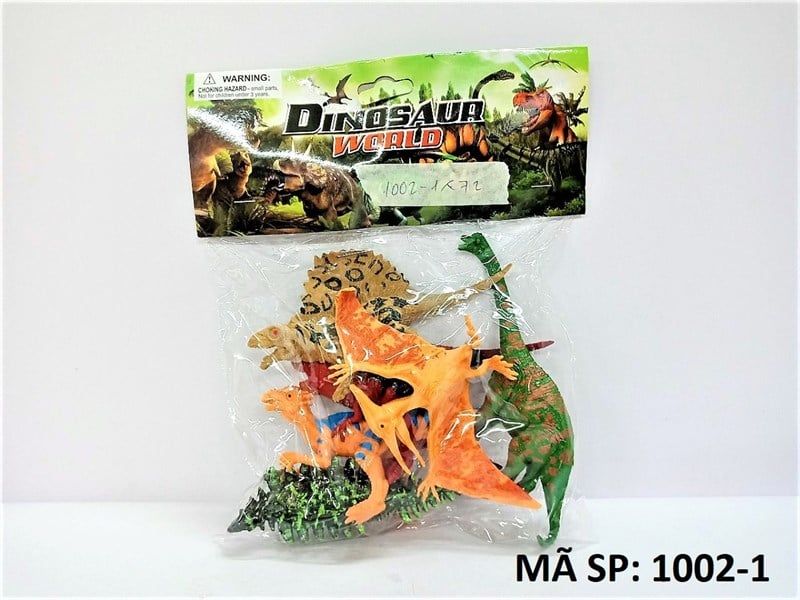  1002-1 TÚI THÚ KHỦNG LONG 6C (ĐỦ MẪU) (PVC) (Dinosaur World) 