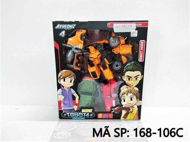  168-106C HỘP RÁP ROBO XE 5 IN 1 TOBOT 4 