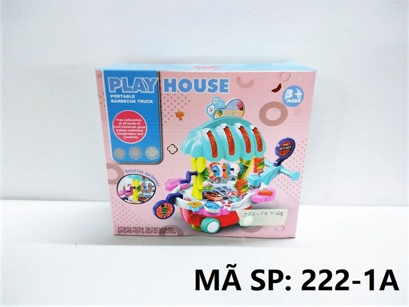  222-1A HỘP BẾP XE ĐẨY ĐỒ NƯỚNG PIN Play House 