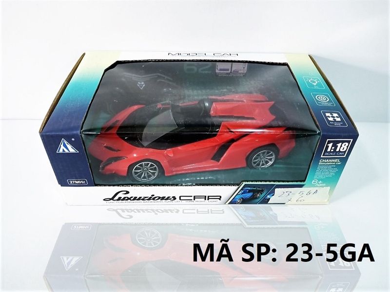  23-5GA HỘP XE LAMBORGHINI MUI TRẦN ĐK 7 Đ.TÁC, KHÔNG SẠC TL 1:18 Luxuzious Model Car 23-6GA 