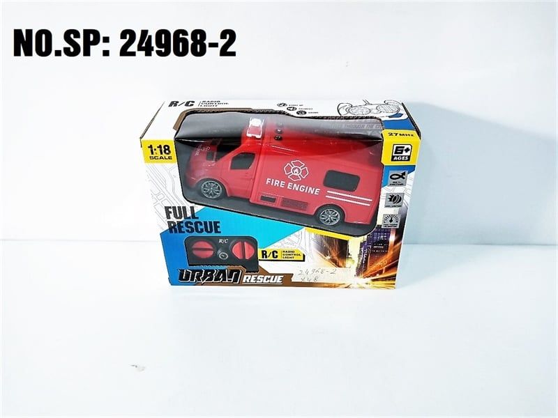  24968-2 HỘP XE CỨU HỎA ĐK 7 Đ.TÁC, KHÔNG SẠC, TL 1:18 Full Rescue 
