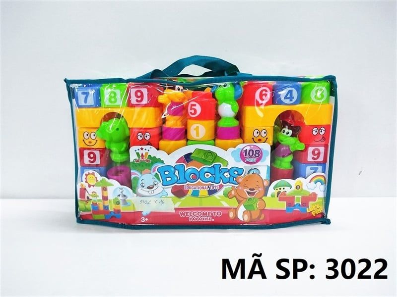  3022 TÚI RÁP GIỎ XÁCH 4C VOI GẤU 108 MIẾNG Blocks 