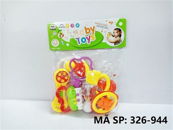  326-944 TÚI LẮC TREO NÔI 10 MÓN (PVC) Baby Toys 