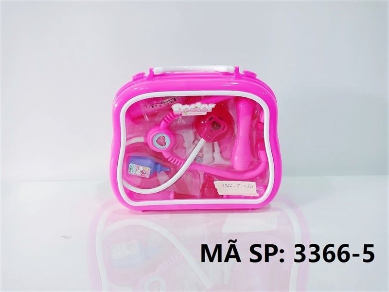  3366-5 HỘP VALI BÁC SĨ TAI NGHE PIN NÚT ĐÈN, ĐÈN PIN, MẮT KIẾNG Doctor 
