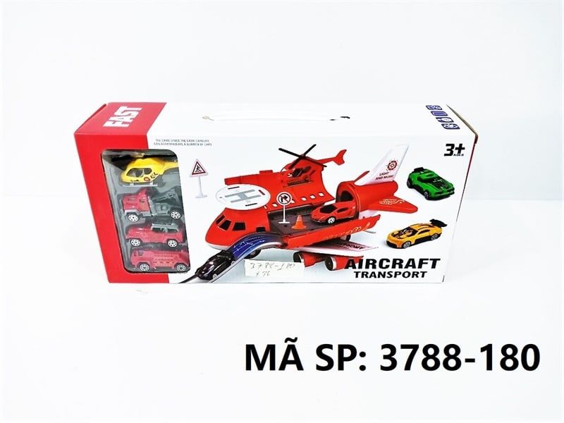  3788-180 HỘP MÁY BAY BÃI ĐẬU XE CT + 4C (MÁY BAY TRỰC THĂNG, JEEP, CỨU HỎA) AIRCRAFT TRANSPORT 