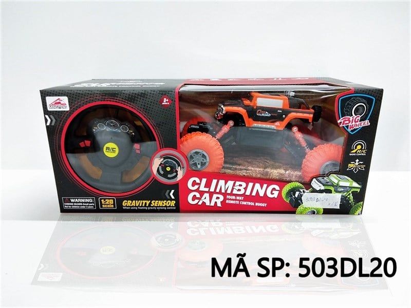  503DL20 HỘP XE ĐỊA HÌNH ĐK 7 Đ.TÁC, CÓ SẠC, VÔ LĂNG TL 1:20 (CLIMBING CAR) 