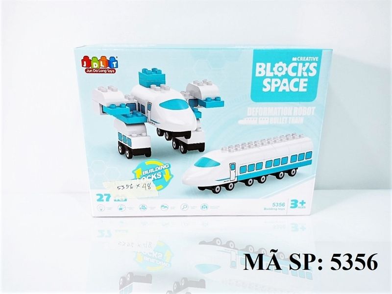  5356 HỘP LOGO RÁP TÀU ĐIỆN SIÊU TỐC, ROBOT 27 MIẾNG Deformation robot Bullet Train 