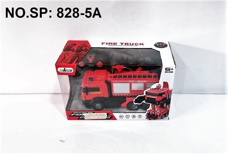  828-5A HỘP XE CT CỨU HỎA THANG ĐK BIẾN HÌNH ROBO CÓ SẠC (PHUN NƯỚC) Fire Truck 