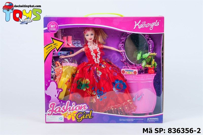  836356-2 HỘP BABY 1C 3 ÁO TỦ TRANG ĐIỂM + KIẾNG 