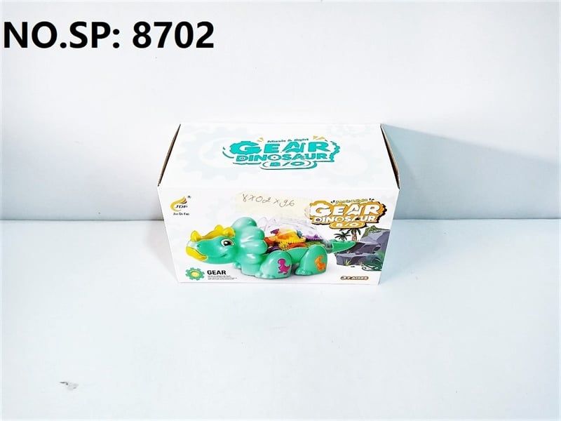  8702 HỘP KHỦNG LONG TÊ GIÁC PIN LƯNG TRONG BÁNH RĂNG GEAR DINOSAUR 