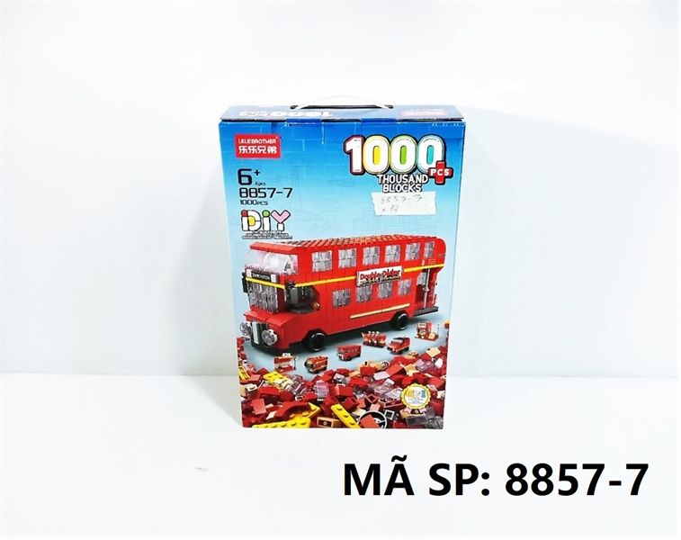  8857-7 HỘP LOGO RÁP XE CỨU HỎA 6 IN 1 1000 MIẾNG 