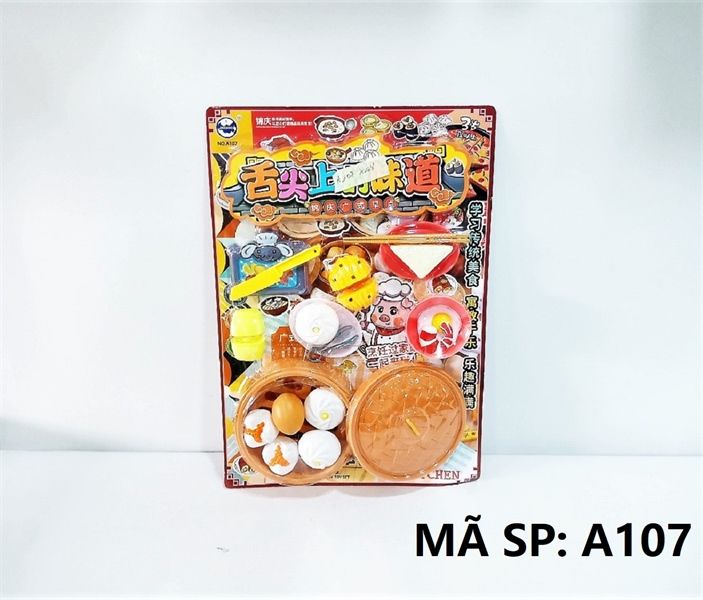  A107 VĨ BẾP DIMSUM XỬNG BÁNH BAO, TRỨNG, TÔM, BÁNH KẸP + KẸP GẮP, DAO, THỚT, ĐŨA 