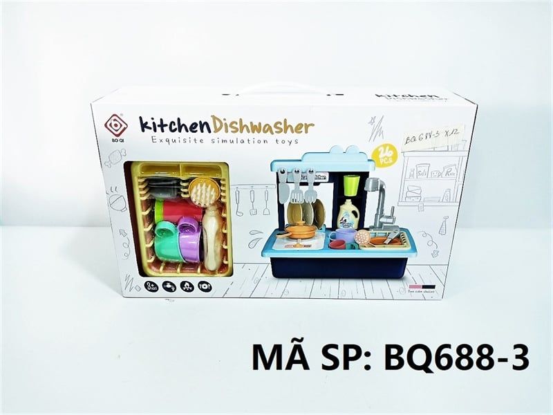  BQ688-3 HỘP BẾP BỒN RỬA CHÉN PIN 26 MIẾNG Kitchen Dishwasher BQ688-4 
