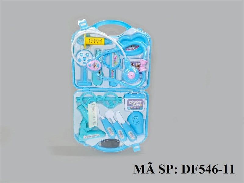  DF546-11 VĨ ÉP VALI BÁC SĨ TAI NGHE + MẮT KIẾNG+ THAU+ KÍNH HIỂN VI+ VALI THUỐC 