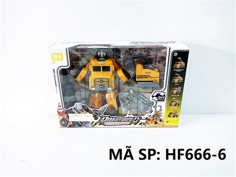  HF666-6 HỘP RÁP ROBO BIẾN HÌNH XE CT + ỐC VÍT 