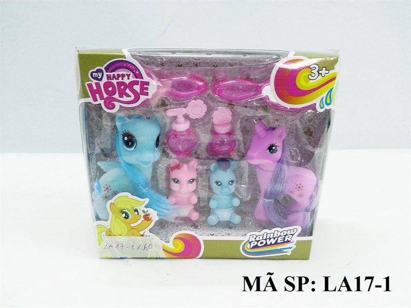  LA17-1 HỘP NGỰA PONY 4C + LƯỢC, GƯƠNG, 2 CHAI NƯỚC HOA 