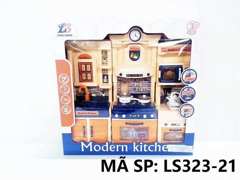  LS323-21 HỘP NHÀ BẾP PIN LÒ NƯỚNG, BỒN RỬA CHÉN 3 NGĂN Modern Kitchen 