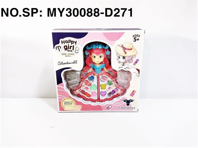  MY30088-D271 HỘP PHẤN TRANG ĐIỂM CÔNG CHÚA 2 NGĂN HAPPY GIRL 