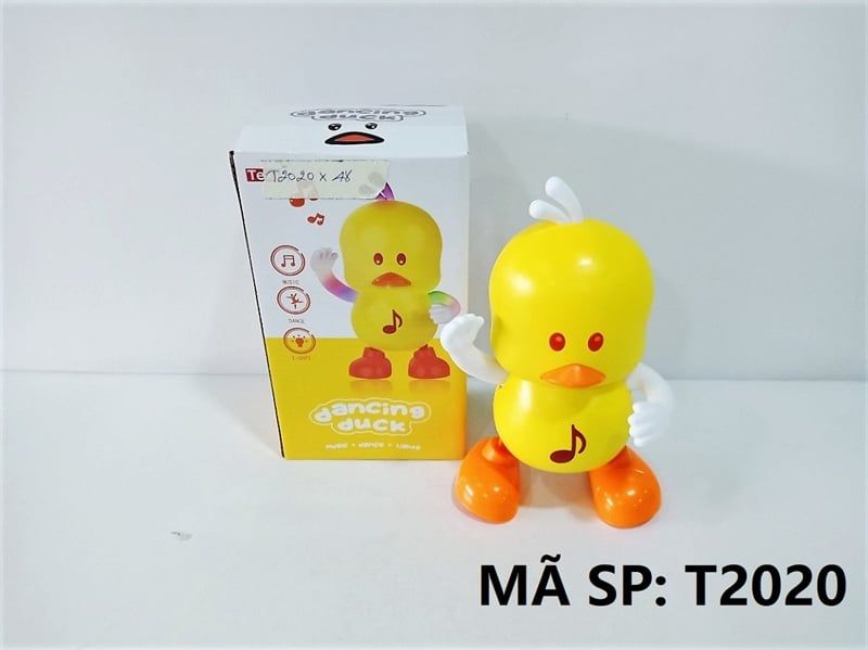  T2020 HỘP VỊT PIN NHẠC ĐÈN NHẢY DANCING (THÚ PIN) Dancing duck 