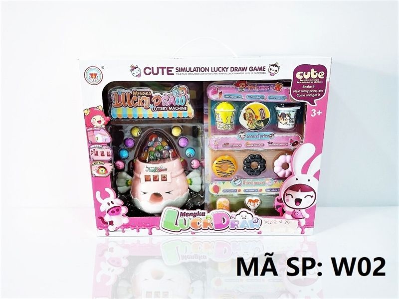  W02 HỘP MÁY QUAY SỐ TRÚNG THƯỞNG 8 SỐ KHÔNG PIN + BÁNH KẸO Luck Draw 
