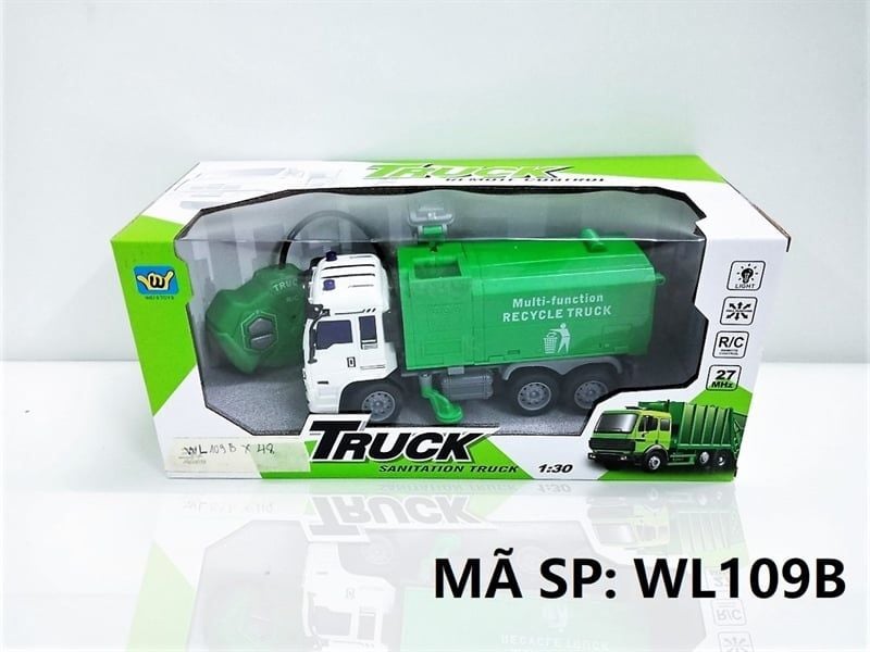  WL109B HỘP XE CT HỐT RÁC ĐK 7 Đ.TÁC, CÓ SẠC TL 1:30 Truck 