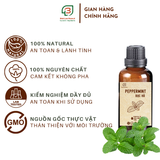  Tinh dầu bạc hà nguyên chất giải cảm, thơm phòng, kháng khuẩn, đuổi muỗi Bình Lam Natural 50ml 