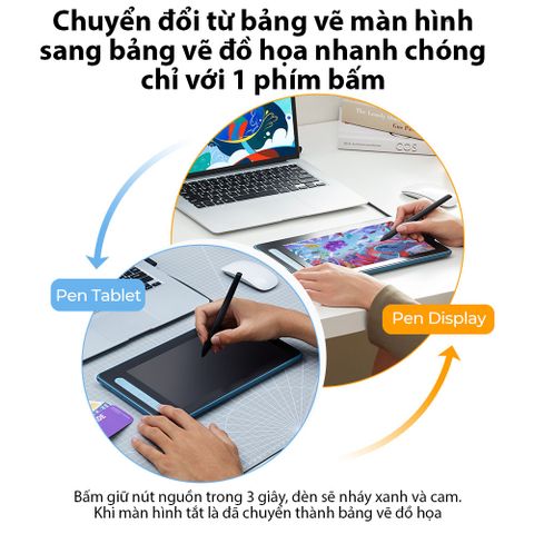  BẢNG VẼ MÀN HÌNH XP-PEN ARTIST 10 GEN 2 CHIP X3 ANDROID 120% SRGB CẢM ỨNG NGHIÊNG 