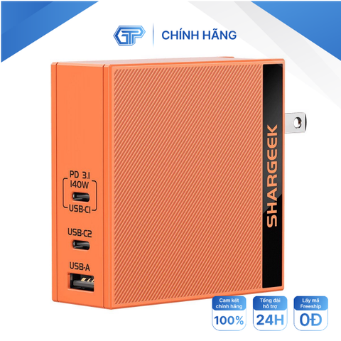  Bộ Sạc Shageek 140W PD3.1 GaN -- HÀNG CHÍNH HÃNG 