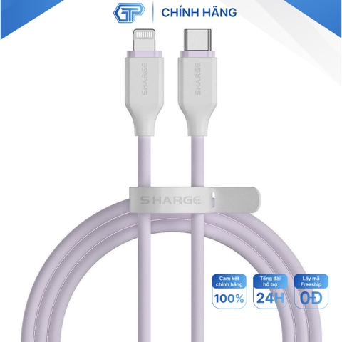  Cáp Sạc CtoL (M.F.i) Silicone thời trang SHARGE SILICONE CABLE 