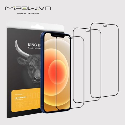  Dán cường lực MIPOW KINGBULL PREMIUM SILK HD (2.7D) iPhone 13, iPhone 13 Pro, 13 Pro Max 