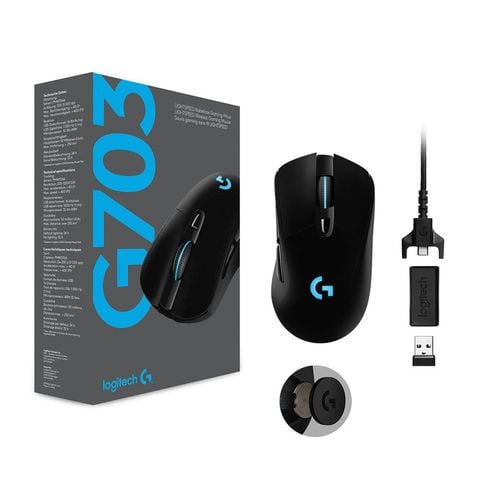  Chuột gaming Logitech G703 Hero - hàng chính hãng 